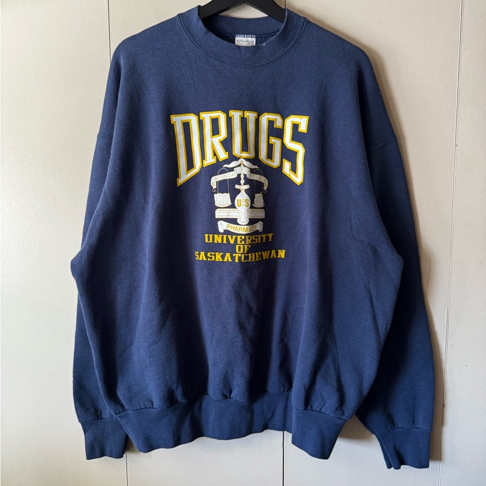 Fruit of the Loom Navy Blue University Sweater